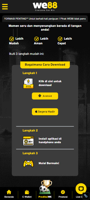 we88 apk, we88 mobile